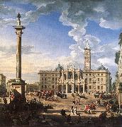 PANNINI, Giovanni Paolo The Piazza and Church of Santa Maria Maggiore ch France oil painting reproduction